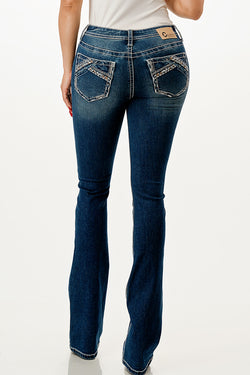 Simple Stitches Mid Rise Bootcut Jeans 32" & 34"  | CEB-51824